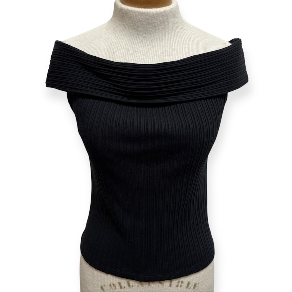 Madewell Ribbed Off The Shoulder Blouse Top Small
